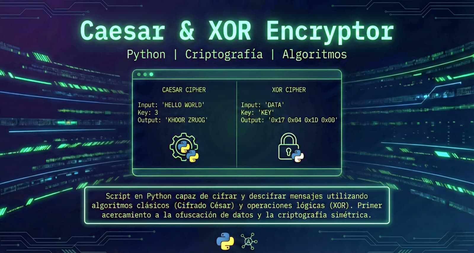 Imagen del proyecto Caesar & XOR Encryptor